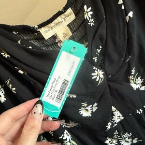 Floral Black Midi Dress